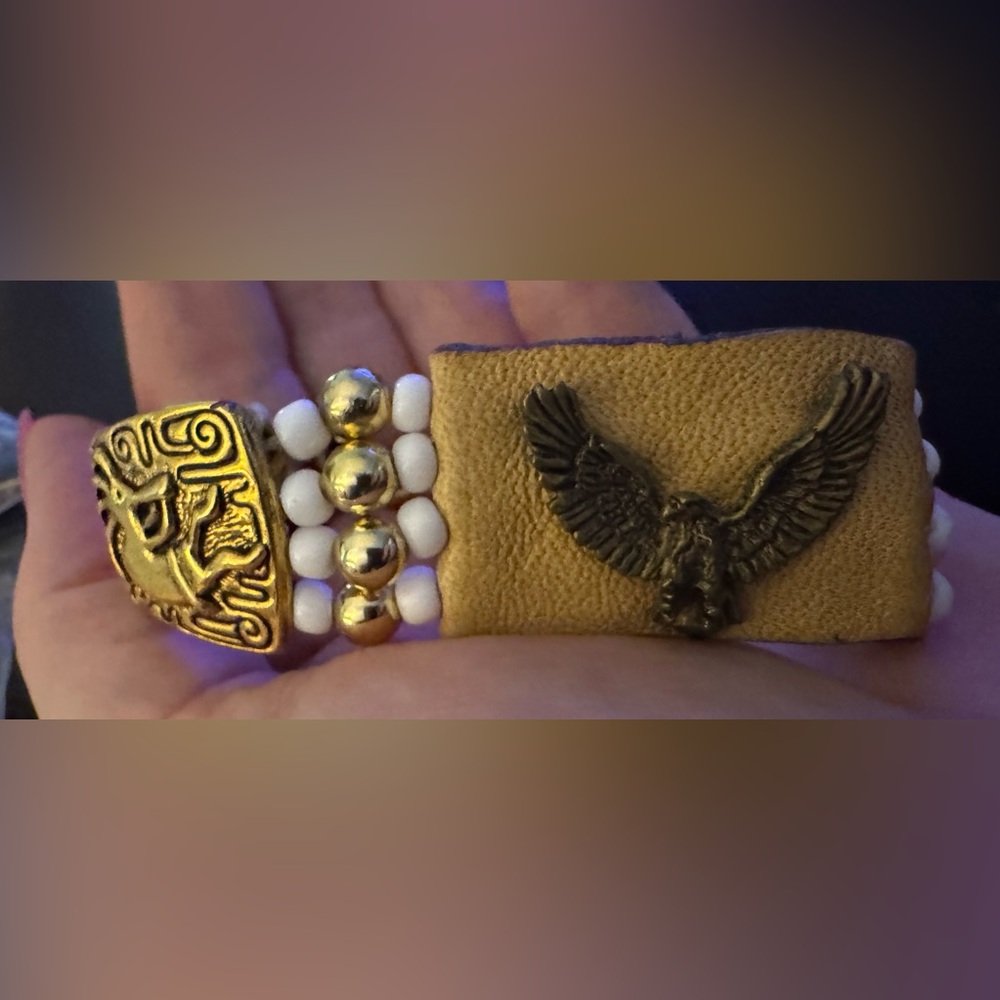 Vintage Egyptian bracelet Harley themed “Eagle”